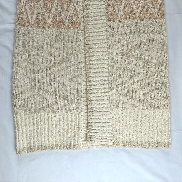 JOIE Longline Nordic Duster Cardigan in Cream/Tan Bouclé Knit Size X-Small (NWT) - Picture 12 of 14